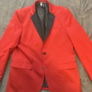 44R red Zara tuxedo style blazer